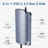 Hub with 3 Gen2 10Gbps 3 USB A 10Gbps 100W Power Delivery 10Gbps Type C Hub for MacBook Pro and Other Type C Devices USB-C 8-in-1 4K@60Hz HDMI, USB-C