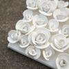 Ceramic Hand-made Petal Pendant Background Wall Decoration Embossed Rose Hanging Picture Adornment Home Accessories
