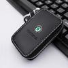 ypdvi1 For Skoda Models Genuine Leather Car Key Cover - Key Case, Wallet, Keychain Bag - Accessories (Octavia Kodiaq Kamiq Karoq)