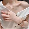 S925 Sterling Silver Butterfly Necklace with Mother-of-Pearl & Diamonds - Elegant French Style for Women, Xiaohongshu Recommended Trend.