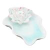 Incense Stick Holder Ceramic Flower Shape Home Decoration Incense Burner Catcher Tray White