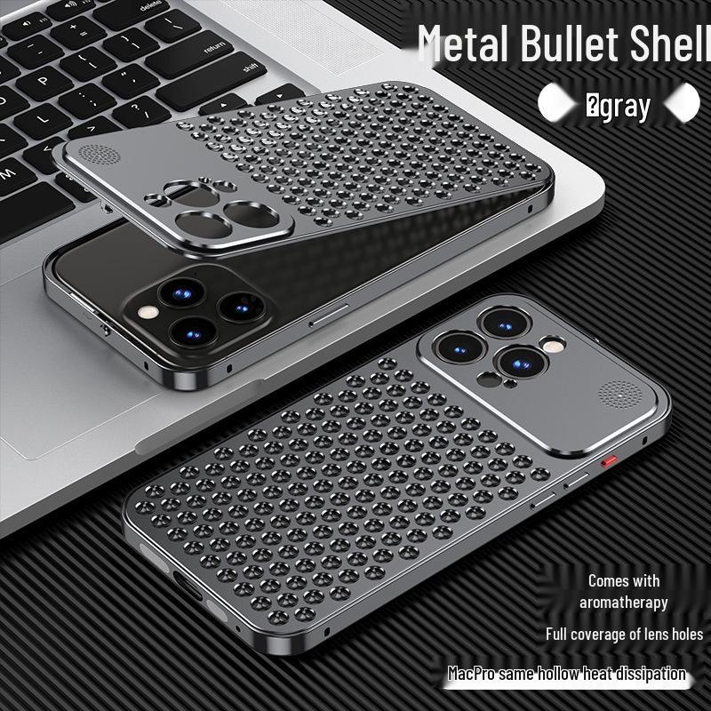 Cross-border Compatible Aroma Cooling Aluminum iPhone Case for 14/15/16/17 Pro Max