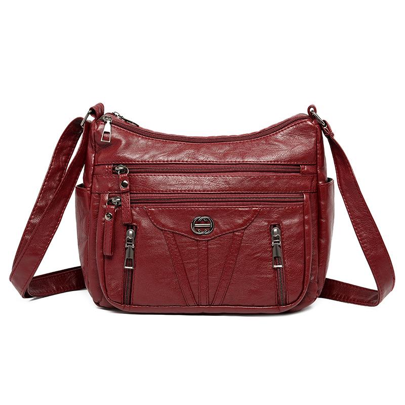 Versatile Leather Crossbody Shoulder Bag for Women - Large Capacity, Ideal for Commuting and Outings
