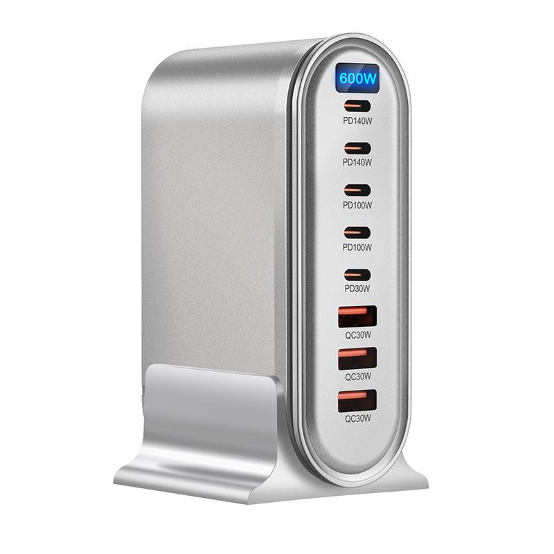 600W Gan Charger Hub Multi Ports Qc Pd Usb Type C Fast Charging Station Adapter For Iphone 16/15 Ipad Macbook Laptop Tablet