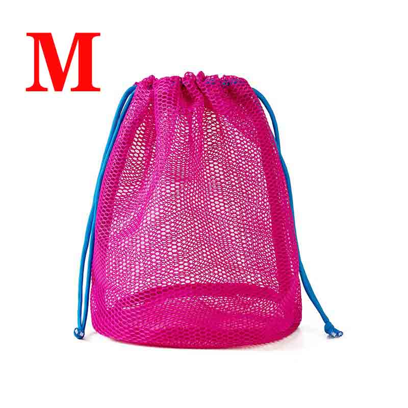 1PC Mesh Drawstring Pocket Portable Drainage Storage Bag Swimming And Bathing Bag Foldable Travel Storage Bag Grooming Bag