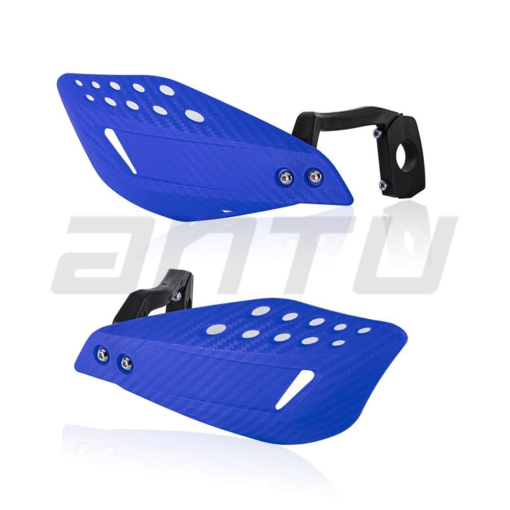 Off-road motorcycle anti-drop hand guard modified accessories motorcycle double-sided carbon fiber hand guard protection brake lever windshield синий