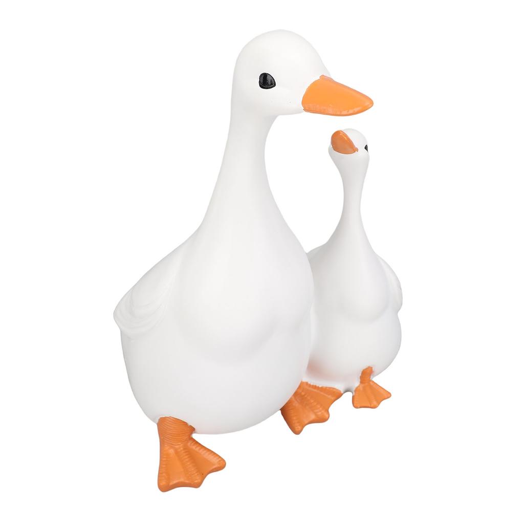 Lebensechte Mutterente und Entenküken Harzstatue für Terrassen- und Gartendekoration Entenskulptur Tierfigur für Hinterhof