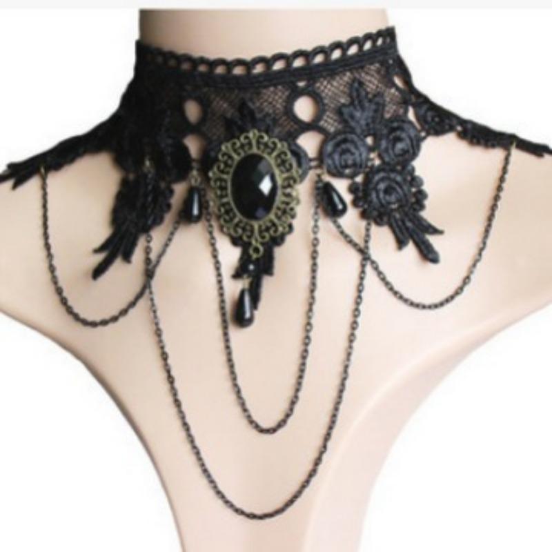 Lace Jewelry, European and American Lace Necklace, Versatile Neck Chain