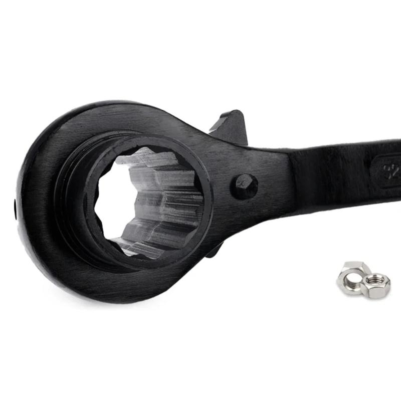 Industrial Grade Multifunctional Bidirectional Socket Labor-saving and Fast Dual-use Tool 30-32mm Pointed Tail Ratchet Wrench