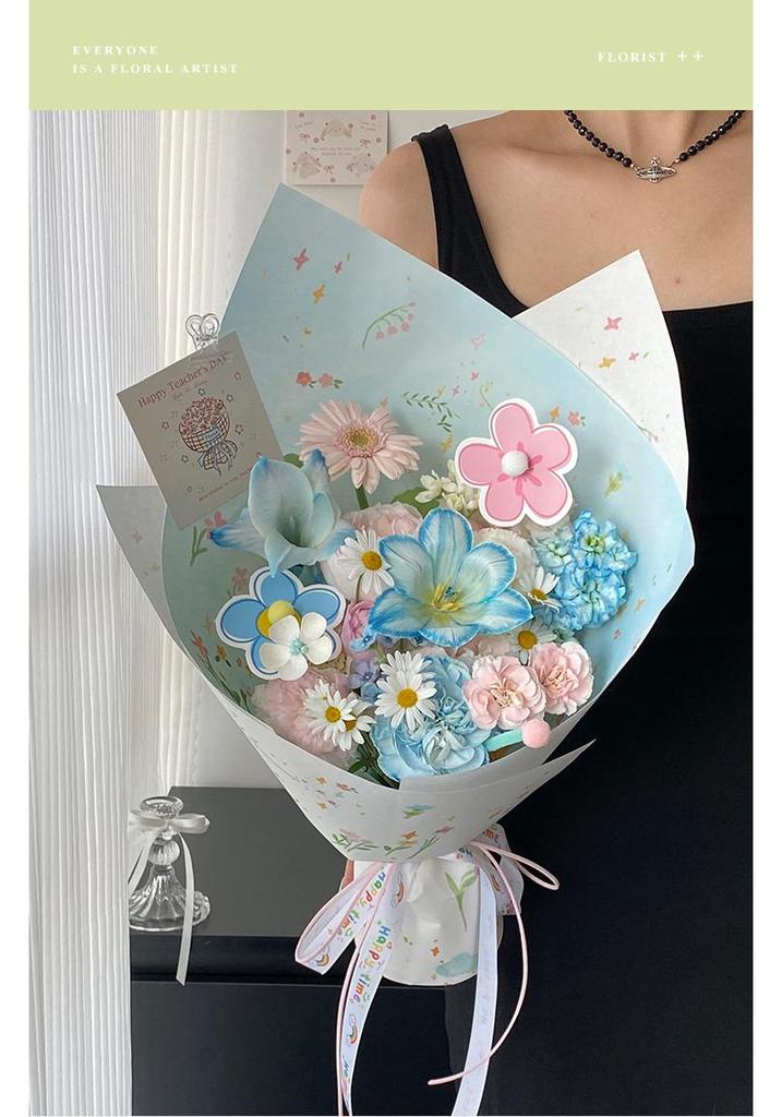 Kapok Handmade DIY Fresh Flower Wrapping Paper for Bouquets