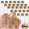 10PCS Small Glass Bottles with Cork Stoppers DIY Decoration Mini Glass Vials Cork Message Glass Vial Wishing Bottles