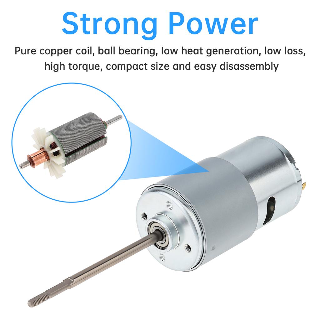 795 Ship Model DC Motor 8000RPM 12V Long Shaft High Torque Motor for Bait Boat / Ship Model / Blender, 795 DC Motor