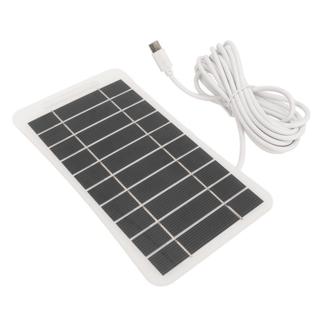 2W 5V Portable Solar Panel USB Type C High Efficiency Polycrystalline Silicon Mini Small Solar Panel for Outdoor Travel