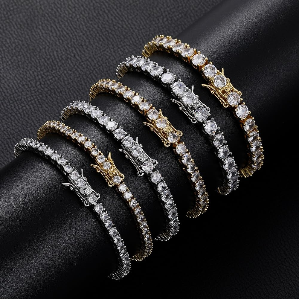 18K Rose Gold Plated 7 Inch Tennis Bracelet Women Jewelry Lobster Clasp Bracelet [3MNSCD]