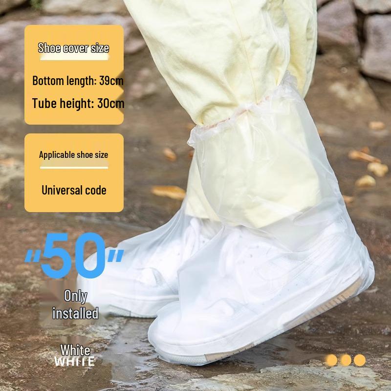 "Anti-Slip Waterproof Mid-Calf Rain Shoe Covers for Men & Women - Durable, Thickened, Wear-Resistant Outdoor Overshoes”