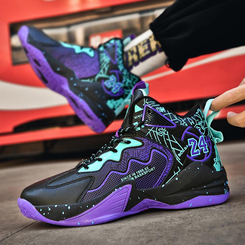 Buty do koszykówki Kobe męskie wysokie trampki młodzieżowe dla dużych dzieci para oddychające dziecięce męskie trampki z poduszką powietrzną