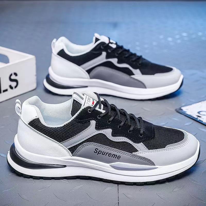 Summer New Mesh Shoes Men's Fashion Simple Sports Casual Shoes Mesh Breathable Dad Shoes Soft Sole Non-slip