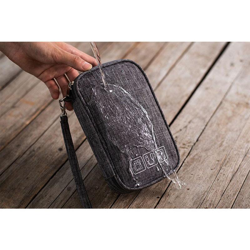 Electronic Accessories Organizer Bag Multifunction Data Cable Storage Bag for Power Bank Chargers USB Cable Earphones
