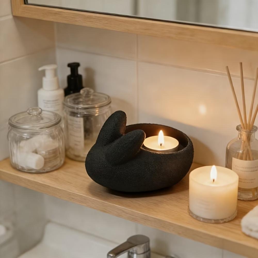 Cartoon Rabbit Candle Holders Classic Candlestick Creative Scented Candle Stand  Birthday