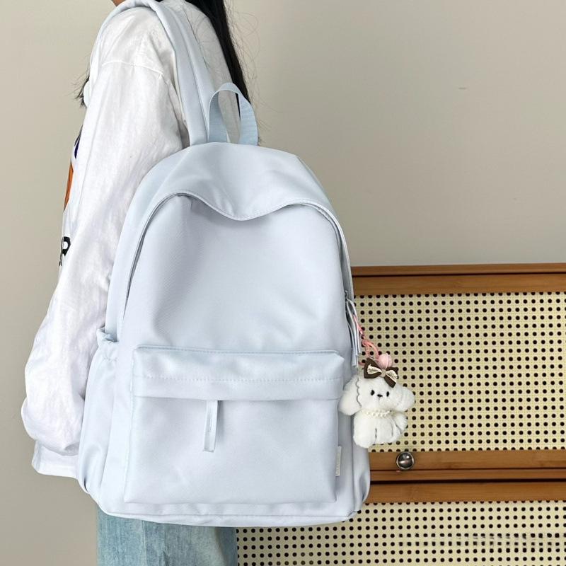 Stylish Solid Color Backpack for Junior High Girls & College Students