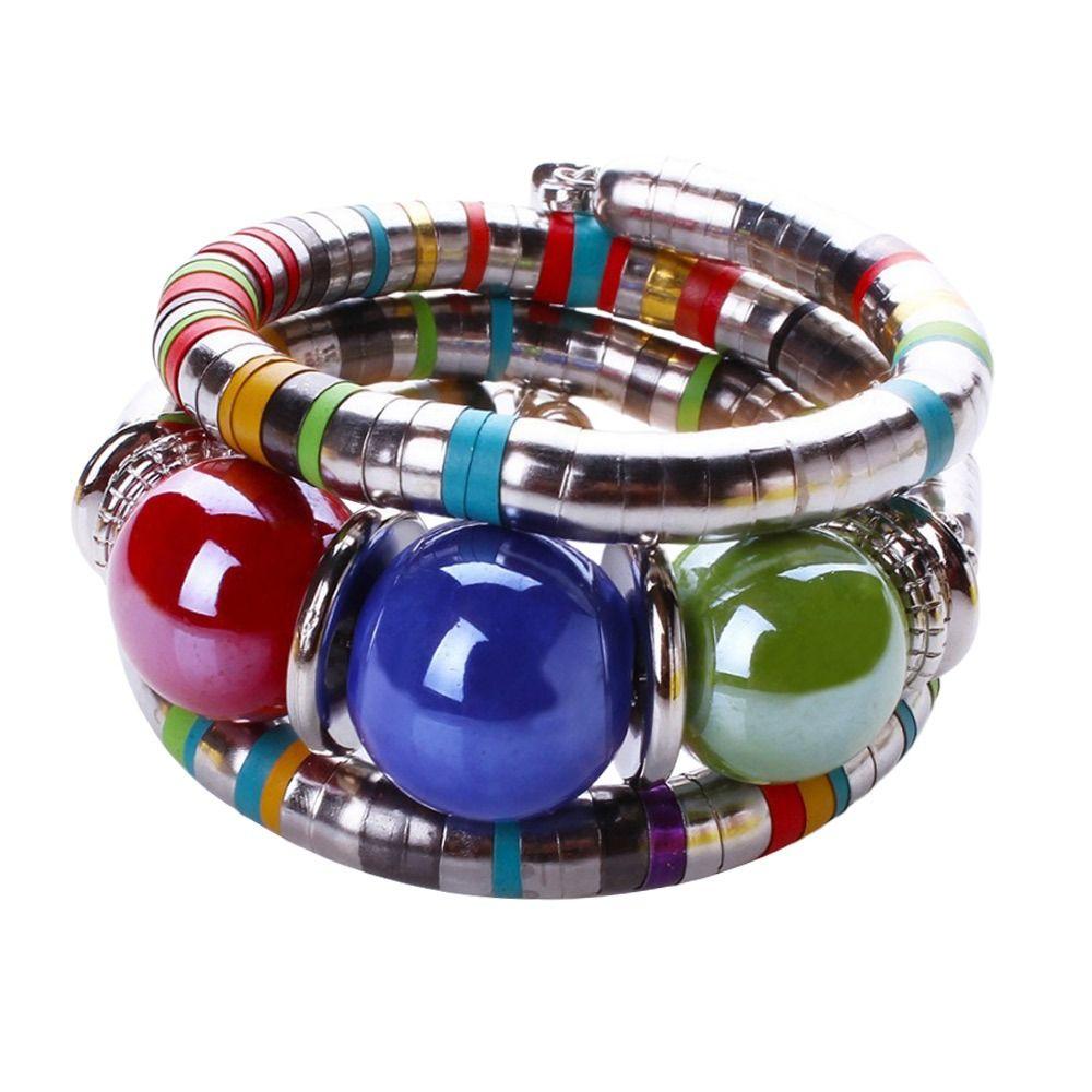 Alloy Multi Layer Bracelet Stacking Three Layer Bangle Creative Gift Snake Bracelet