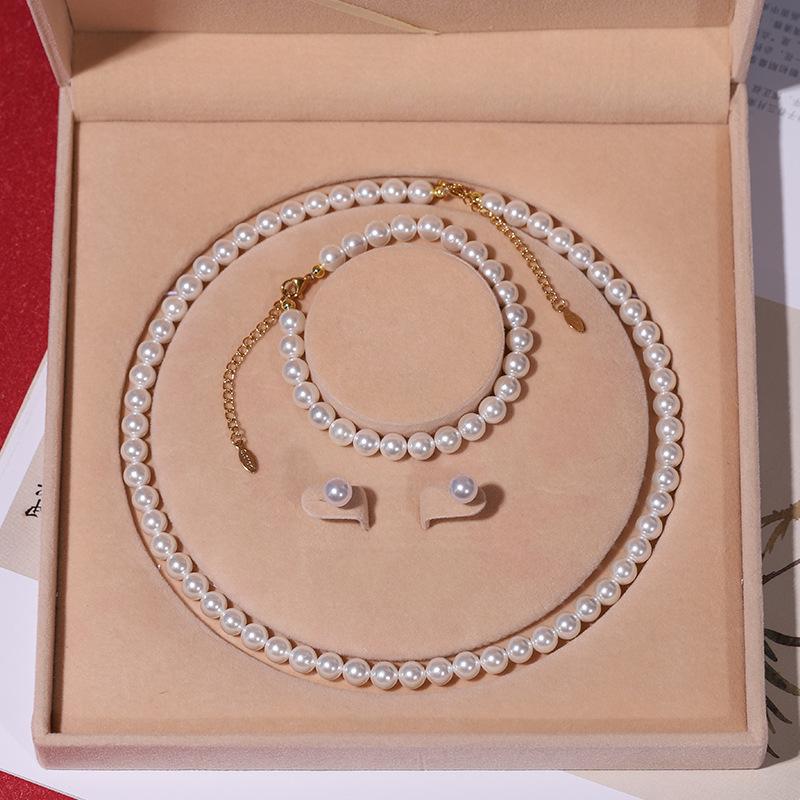 Elegante Collana di Perle di Conchiglia Profonda - Perfetto Regalo per la Festa della Mamma