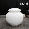 Leyongtu White Ceramic Sealed Tea Caddy