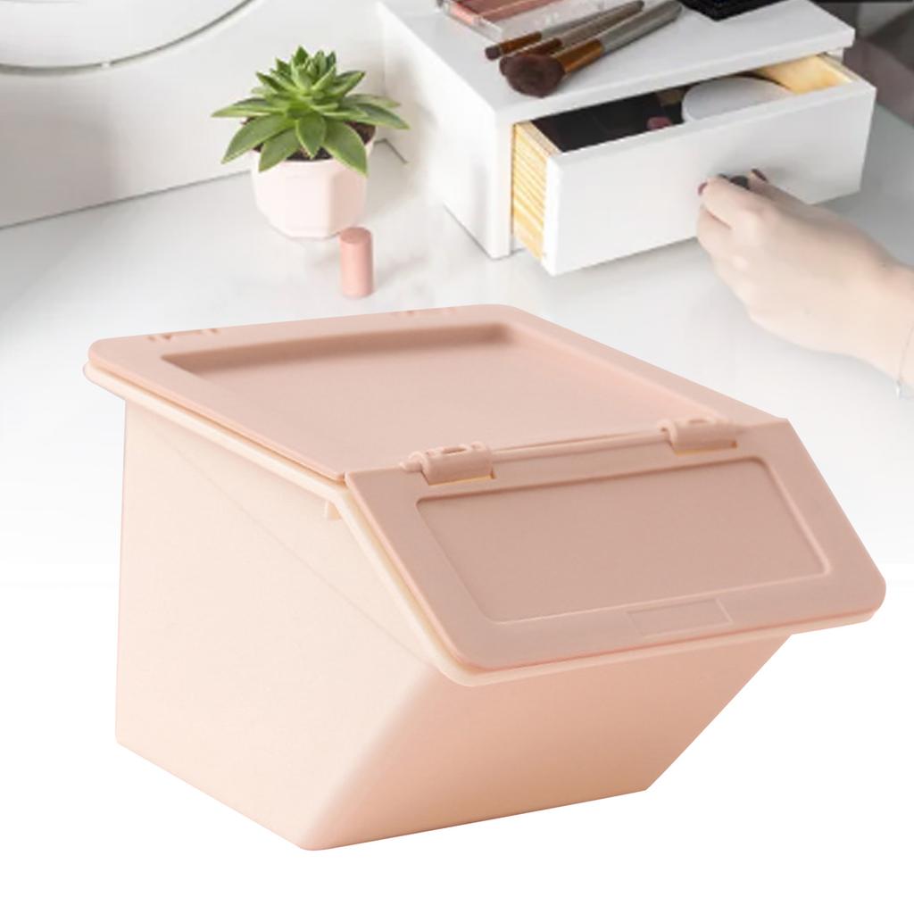 Miniaturowe pudełko do przechowywania na biurko, plastikowe, składane, śliczne, miniaturowe organizery na biurko z klapką na przybory piśmiennicze