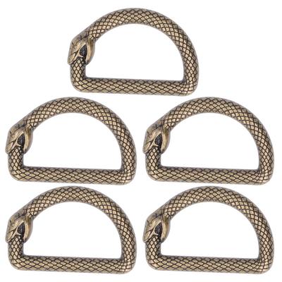 5 Stück D-Ringe Zinklegierung Robust Langlebig Multifunktional Breite Anwendung Metall D-Ringe für Tasche Rucksack GürtelBronze