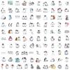 100 Watercolor Penguin Graffiti Stickers Mobile Phone Computer Water Cup Decoration Stickers Waterproof Creative Children Cartoon Stickers