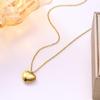 INS Style Heart Pendant Titanium Steel Necklace for Women - Simple Love Letter Collarbone Design