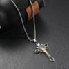 Gothic Cross Pendant Necklace for Men and Women Vintage Hip Hop Statement Jewelry Unisex Stainless Steel Chain Accessory Gift