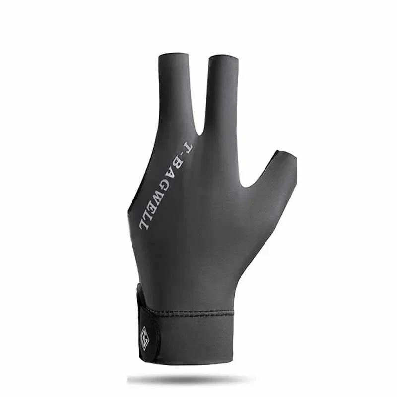 

Бильярдные перчатки для левой руки, три пальца для снукера, бильярдные перчатки, нескользящие наклейки, эластичные тренировочные перчатки для бильярда, аксессуары темно серый