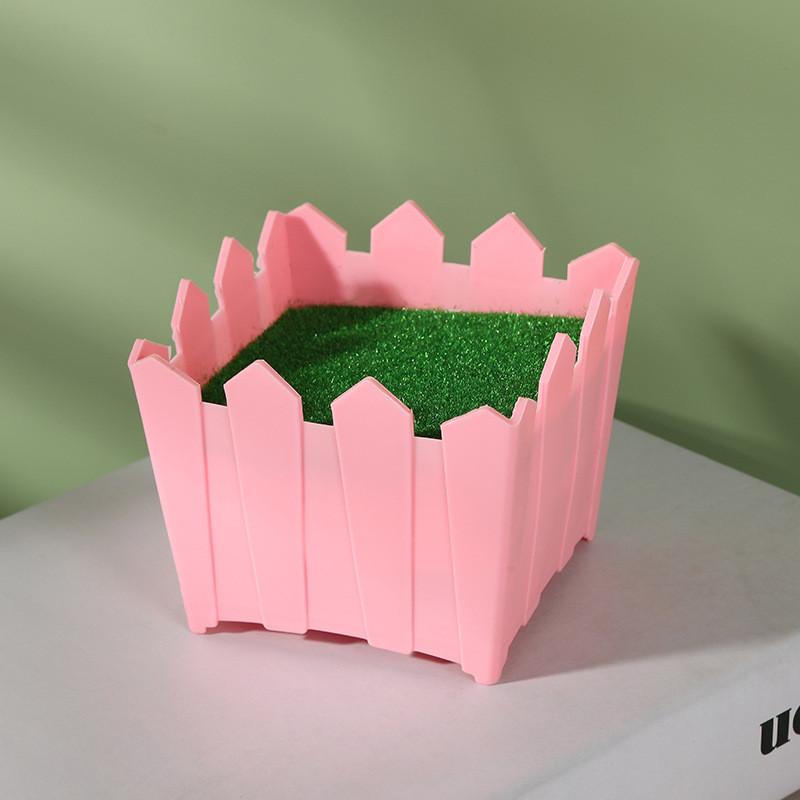 Simulation Ceramic Oval And Square Plastic Flower Pots For Small Foliage And Desktop Decor