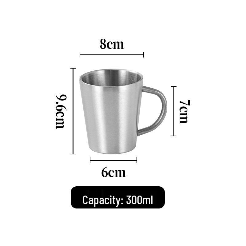 Taza Termo Aislada de Doble Pared de Acero Inoxidable 304 con Asa - Dorada