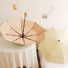Color Plastic Automatic Foldable Compact Dual-Use Sun Umbrella