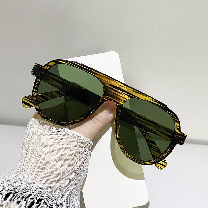 

Винтажные дизайнерские солнцезащитные очки-авиаторы оверсайз для женщин и мужчин, модные, популярные, с большой оправой, роскошные, новые, панк-очки As The Picture