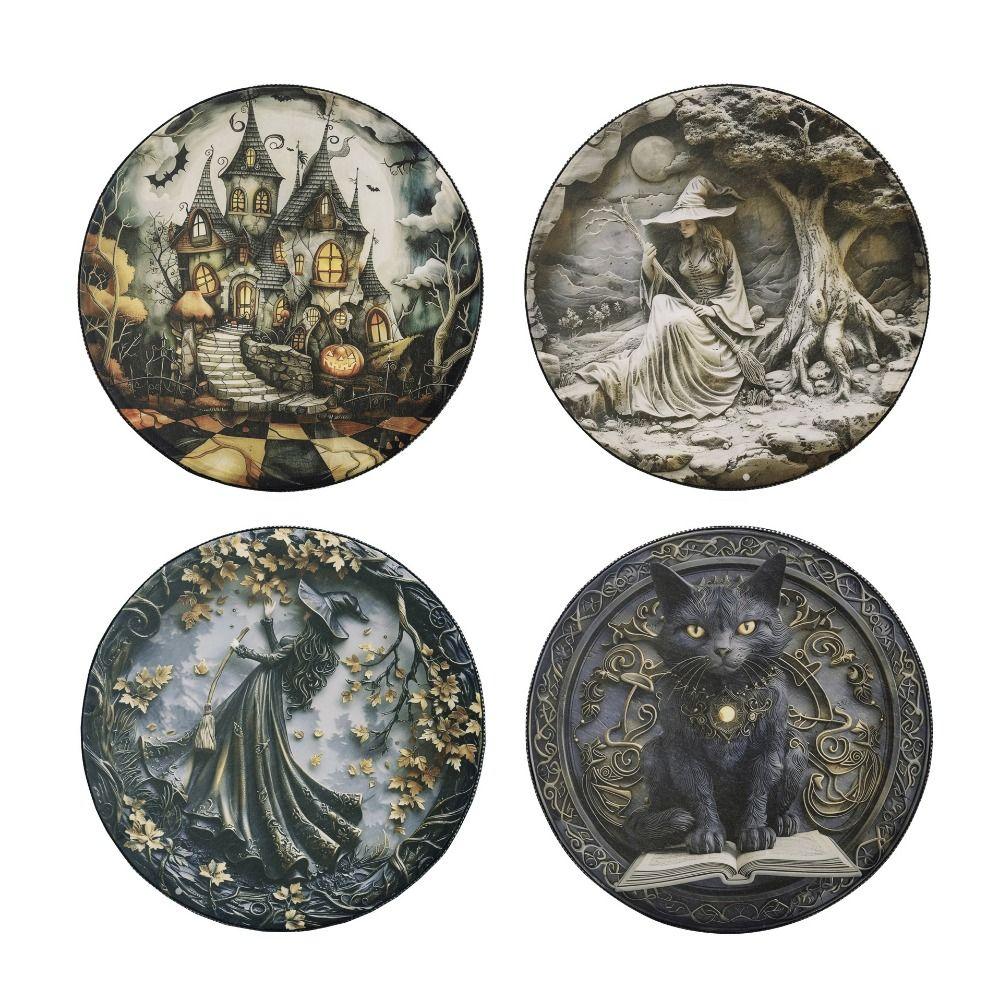 Ręcznie robiony szamański bęben na Halloween z pałeczką bęben ręczny bębny dekoracyjne na Halloween Halloween