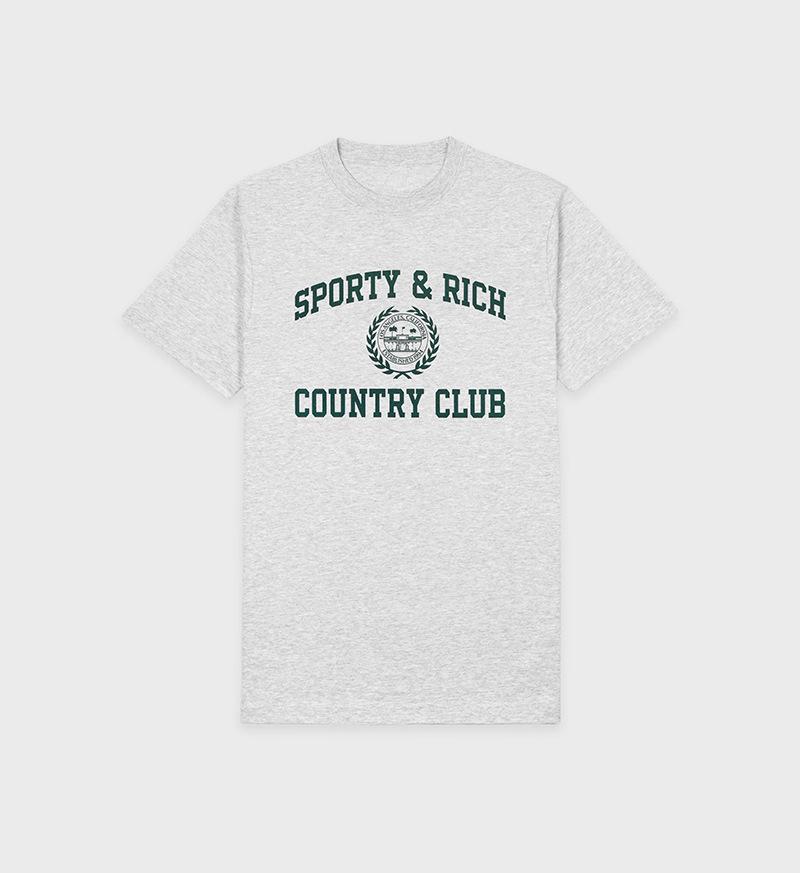 North America Style Women T-shirt Brand Short Sleeve Tshirt Sporty&Rich Clothing Designer Tee Luxury Summer Men Cotton T Shirt