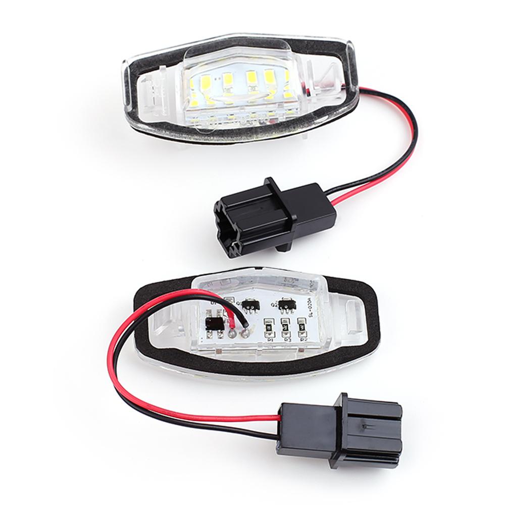 2 Pcs No Error Car License Number Plate Light Lamp For Honda Civic Sedan Pilot Accord Sedan Odyssey Acura MDX RL TL TSX RDX