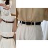 Womens Fashionable Pu Chain Rectangle Buckle Waist Sash For Dresses And Jackets