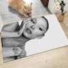 Black White Portrait Carpet Rug Soft Washable Antislip Home Living Room Sofa Mats Personalized Christmas Rug