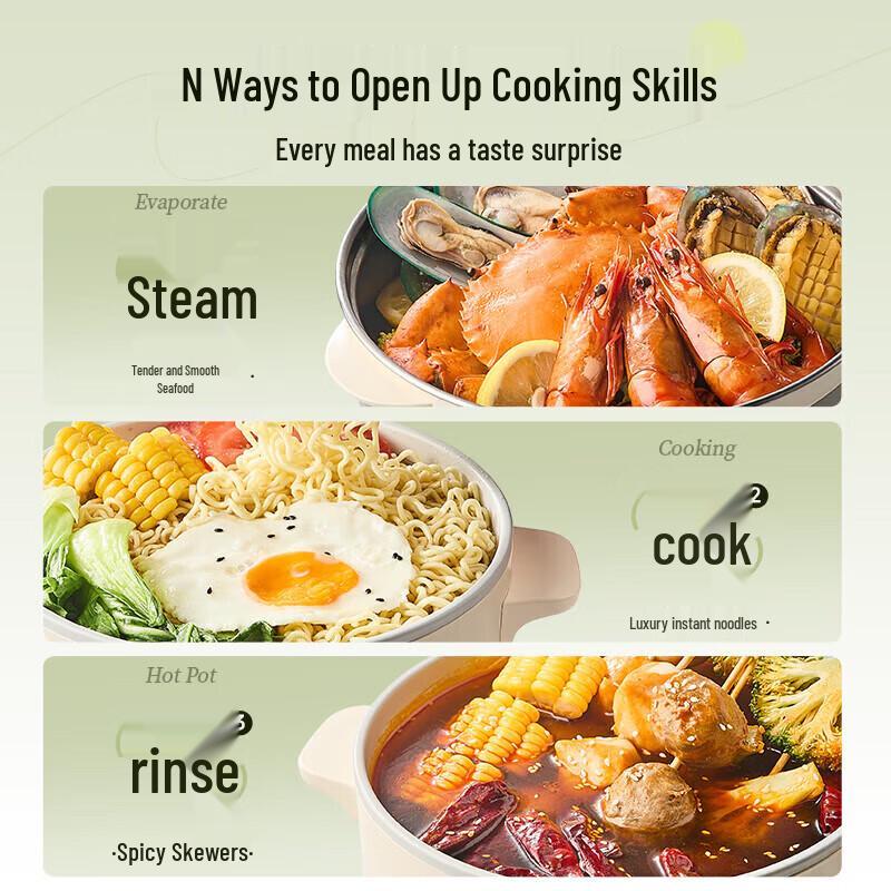 Bear 2.5L Multi-functional Electric Cooker with Steamer CN plug (adapter included)