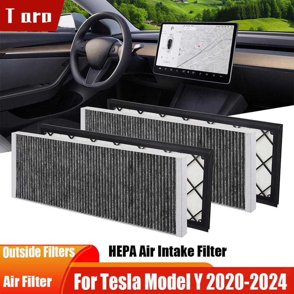 Per Tesla Model Y 2024 -2020 Filtro Abitacolo HEPA Sostituzione Filtro Presa d'Aria con Carbone Attivo per Accessori Model Y