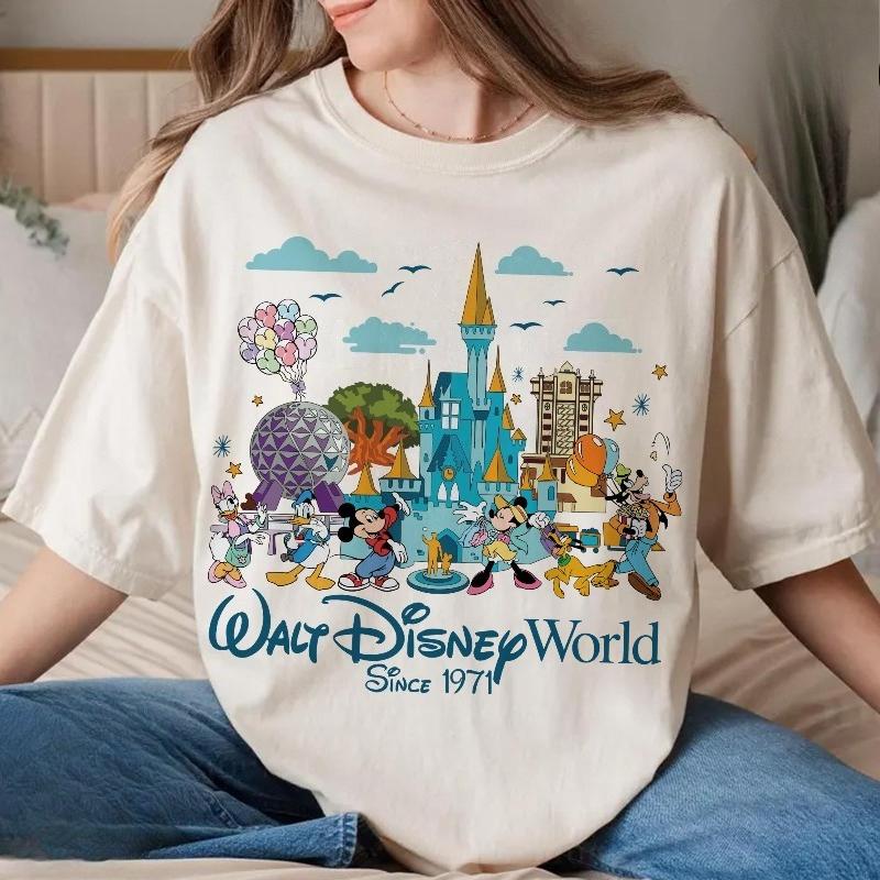 Retro Mickey Friends Walt World Shirt Epcot World Tour Shirt Walt World Family Vacation 2025 S