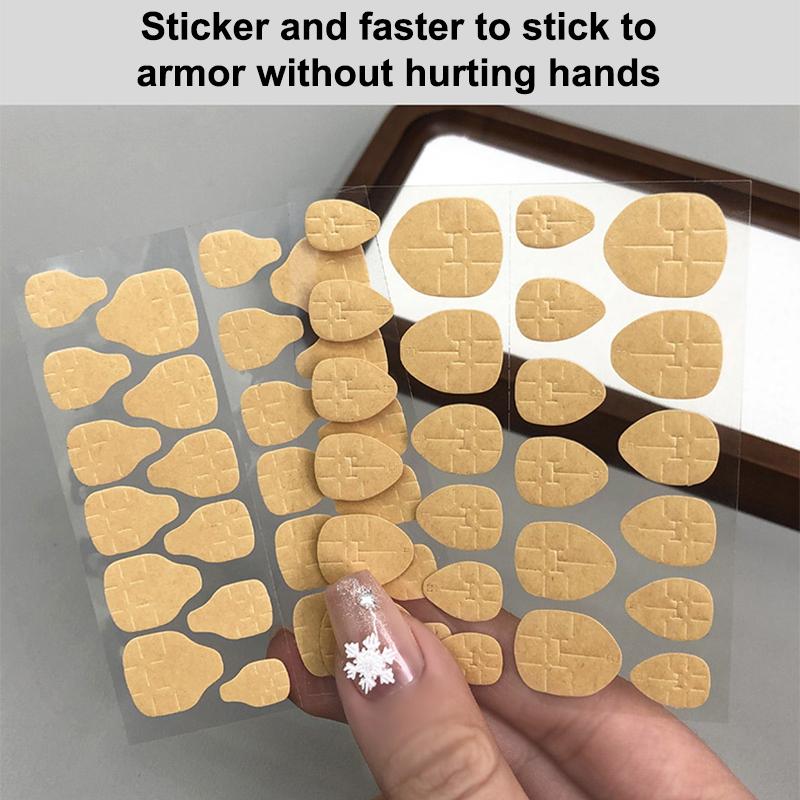 240Pcs/10 Sheets Kraft Paper Double Side Jelly Glue Full Cover Nail Adhesive Tabs False Nails Sticker For Handmade Press On Nail