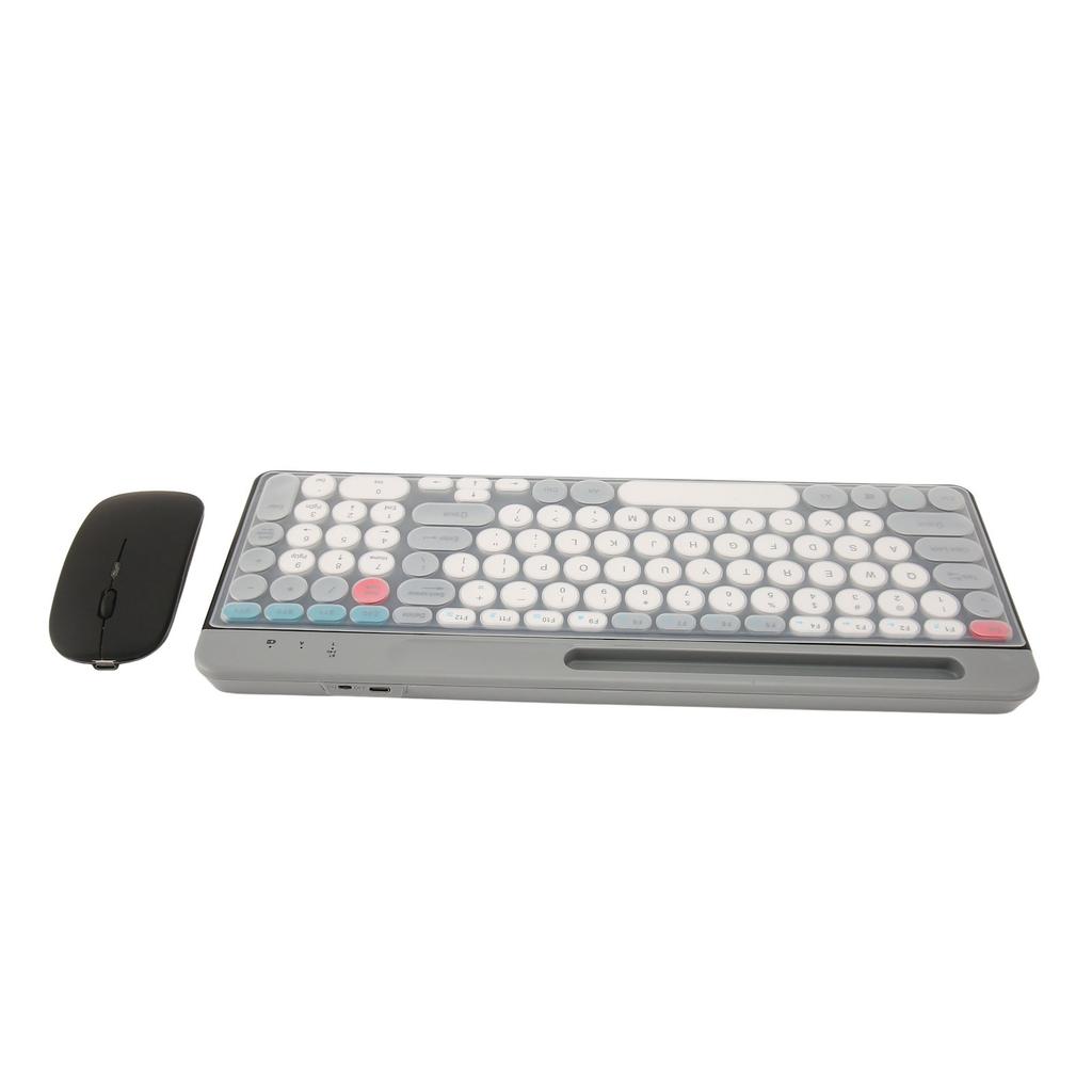 Wireless Keyboard Mouse Set Rechargeable Retro   2.4G Wireless   Keyboard Mouse Set