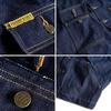 Prison Blues Denim Yard Rigid Custom Red Fox Size L Coat, Blue, Stitch, [Used]
