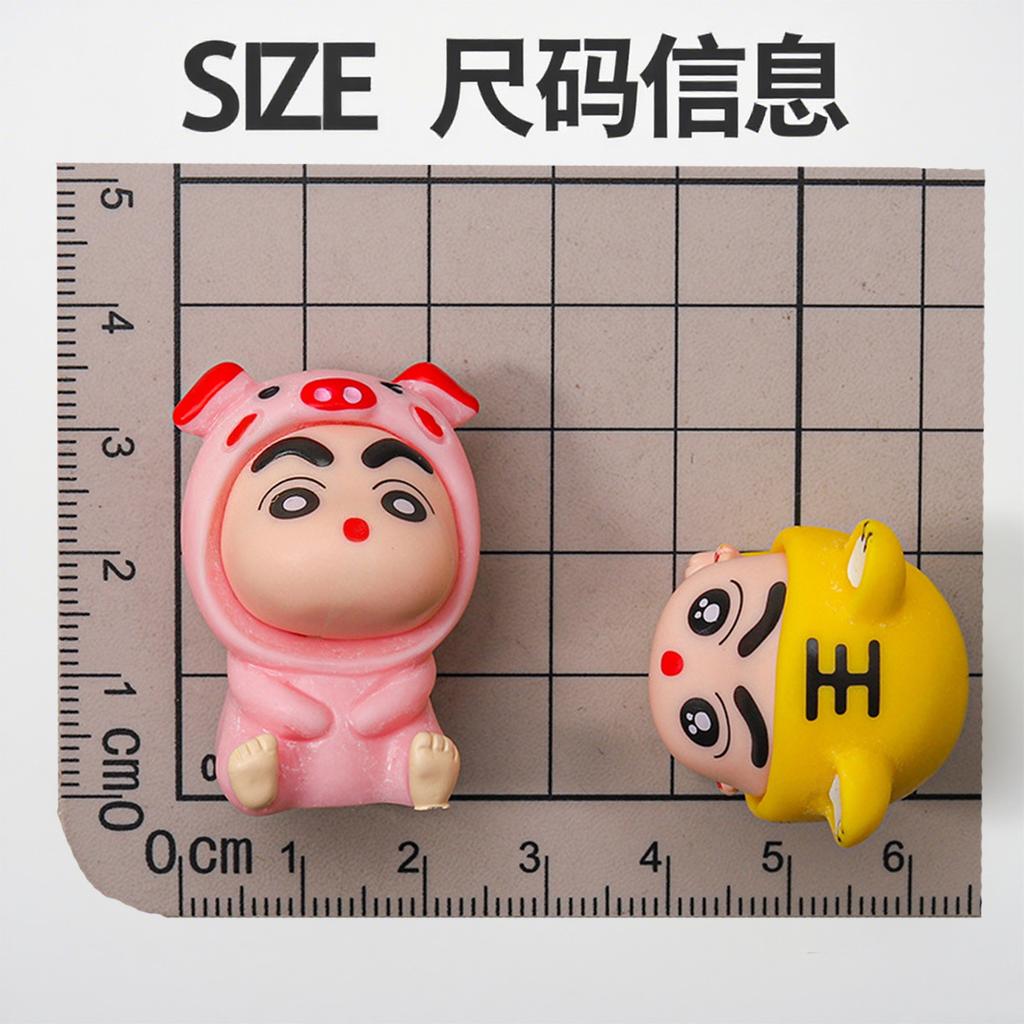 12Pcs/Set Animal Crayon Shin-Chan Action Figure Mini Figurine Toy Collectible Model Doll Fans Gift