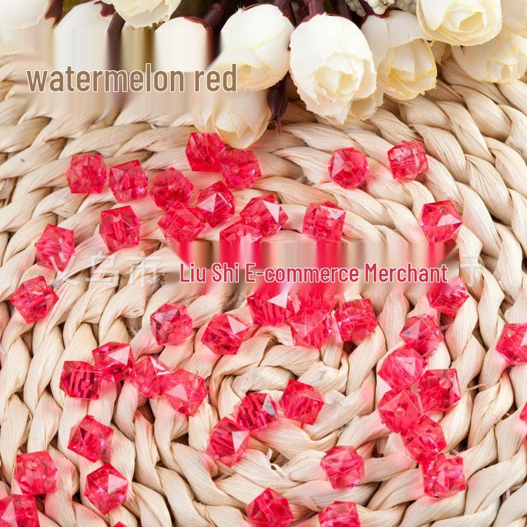 14mm Four-Sided Acrylic Square Beads for DIY Tissue Box Crafting